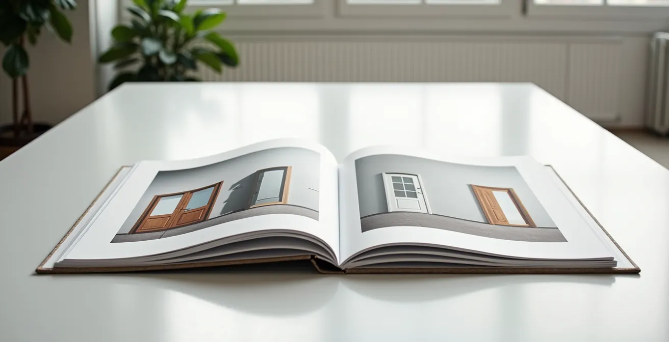 Portfolio professionnel montrant différents types d'installations de portes